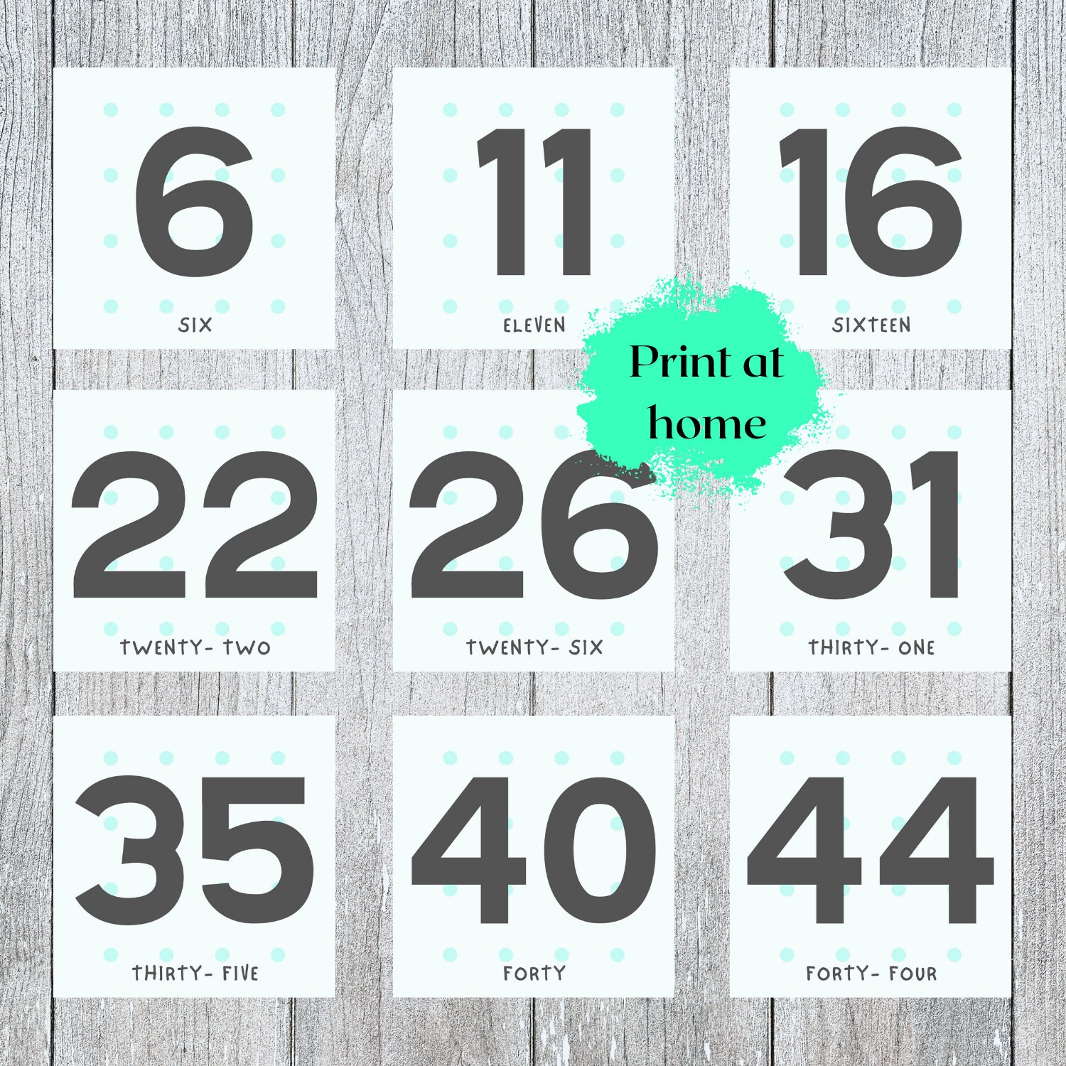 1 100 number flashcards pdf printable flashcards toddler etsy