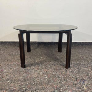 Coffee Table mid century modern minimalist gift for home living room decor retro furniture 80s wooden table glass table