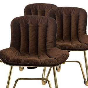 Mid-Century Brass Chairs by Gastone Rinaldi Chairs Shabby Chic furniture brass Retro golden dining chairs kitchen decor designer furniture