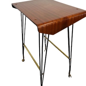 Mid century modern retro furniture minimalist italian furniture gift for home living room decor wooden side table designer furniture