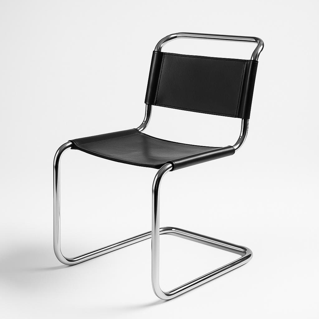 ヴィンテージ バウハウス カンチレバーチェア – ブラックレザー
