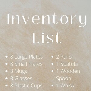 Neutral Inventory Checklist Template For Airbnb, VRBO, or Other Vacation Rental Home Editable Template Through Canva
