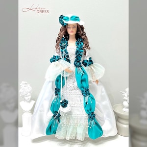 Historical dress in the style of the 18th century for dolls 16&quot; Tonner dolls (Tyler/Sydney).