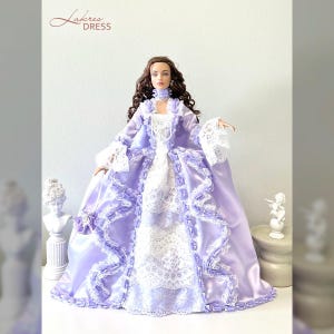 Historical dress in the style of Bridgerton for dolls 16&quot; Tonner dolls (Tyler/Sydney).