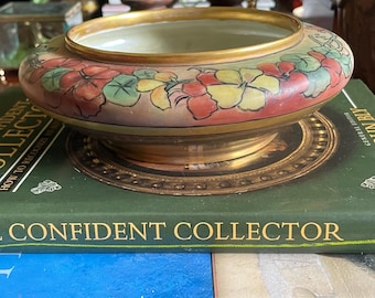 Antique Royal Austria Porcelain Bowl, Hand Painted Floral Decor, 1921