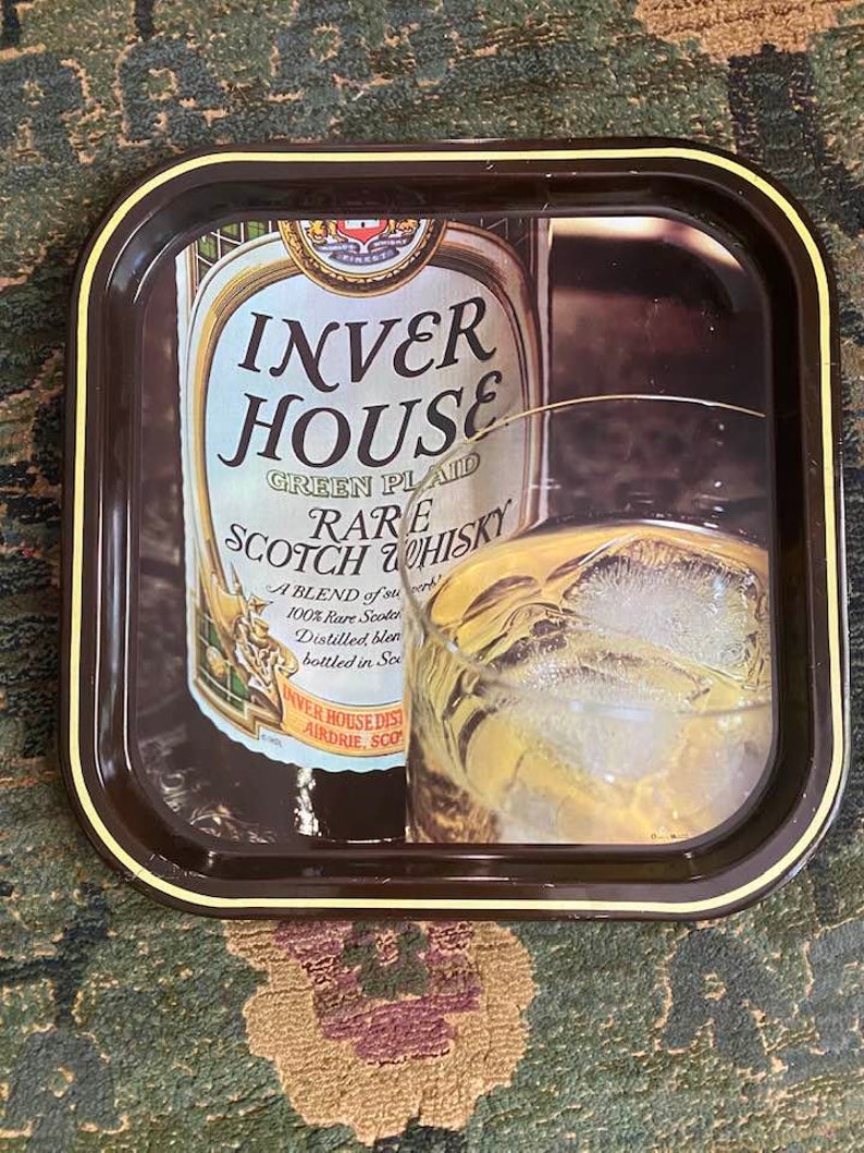 Vintage Metal Bar Tray Bar Cart Decor Bar Decor Man Cave Decor Etsy