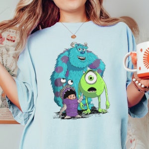Monster Inc Tee,Retro Monster Inc Shirts,Sulley Mike Boo,Monster University Characters, Vacay Trip