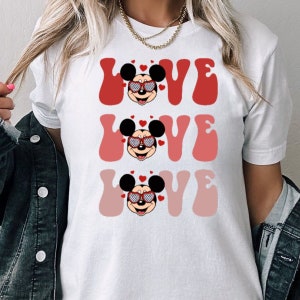 Liebe Shirt, Geschenk für Liebhaber Frauen, Minnie Mickey Shirt, Mickey Minnie Valentine