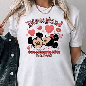 Mickey und Minnie Shirt, Mickey Minnie Valentine, Happy Valentines Day Shirt, Geschenk für Liebhaber Frauen, Minnie Mickey Shirt