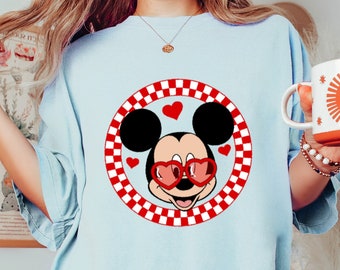 Valentine Mickey Tee,  Mickey Minnie Valentine, Happy Valentines Day Shirt, Gift for Lover Women, Minnie Mickey Shirt