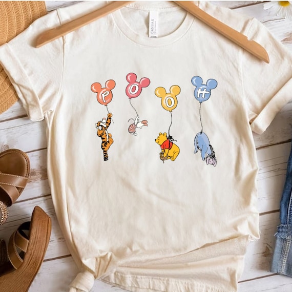 Winnie the Pooh With Balloon Shirt, Bear Shirt, Winnie the Pooh