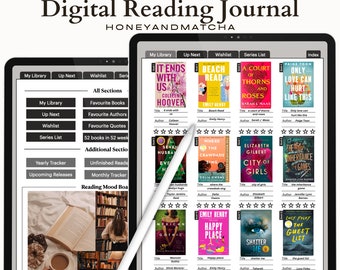 Reading Journal, Digital Reading Journal, Digital Reading tracker, Book Tracker, Reading Tracker, Book Reading Journal, Log for Goodnotes