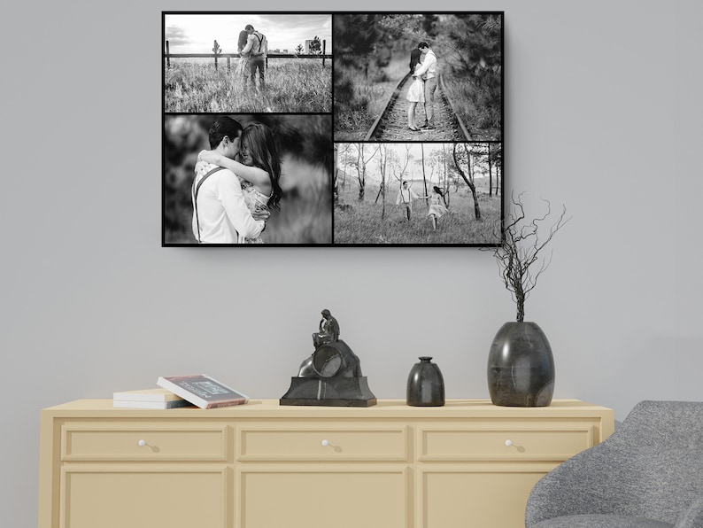 a black and white photo of a couple kissing
