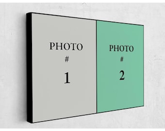 Collage de fotos personalizado, lienzo 2 en 1: impresiones familiares y de boda, regalo para el Día del Padre - Envío rápido