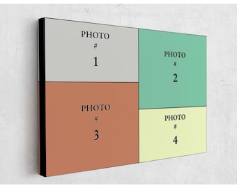 4-in-1 Photo Collage Canvas Print, Custom Family Wall Art