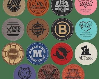 Personalized Leather Patch, Engraved Leather Patch, Custom Leather Patch, Custom Company Patch, Custom Leatherette Patch