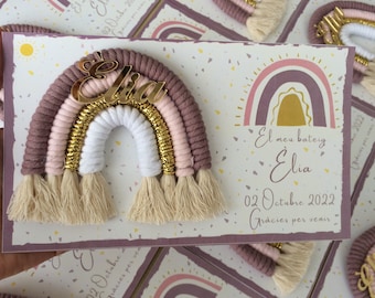 Macrame Rainbow Magnet Favors, First Birthday Favors, Baby Shower Magnet Favors, Mini Rainbow, Rainbow Macrame Favors, Newborn Baby Favors