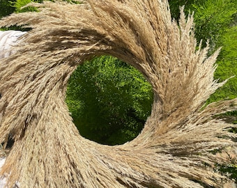 Pampas Wreath, Christmas Wreath, Large Door Wreath, Wreath for The Front Door,Dry Flowers Wreath, Pampas Grass Wreath, Eco wreath