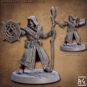 Apprentice Arcanists, DnD miniatures, Arcanist Guild, Artisan Guild