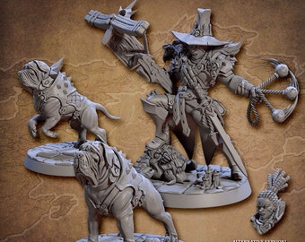 Trisha the Houndmaster, Heroína Caçadora de Demônios, Miniatura Dnd, Caçadores de Demônios Réquiem, Guilda de Artesãos