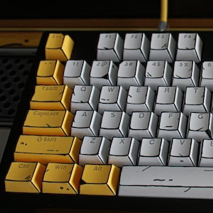 Hand Painted Comic Keycap Set: Cel-shaded Style, 108 Keys