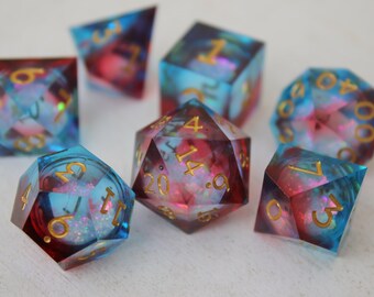 Dados de borde afilado, Supernova, Estrella Roja, Dados de núcleo líquido, Conjunto de dados DnD, Conjunto de dados poliédricos, Conjunto de dados de mazmorras y dragones