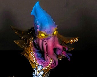 Mindflayer buste The Hidden One Soul Stealer miniature en résine par Artisan Guild, pour table, peinture, DnD