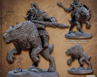 Orr&#39;ugs Wolf Riders: Nomad DnD Miniatures - Artisan Guild