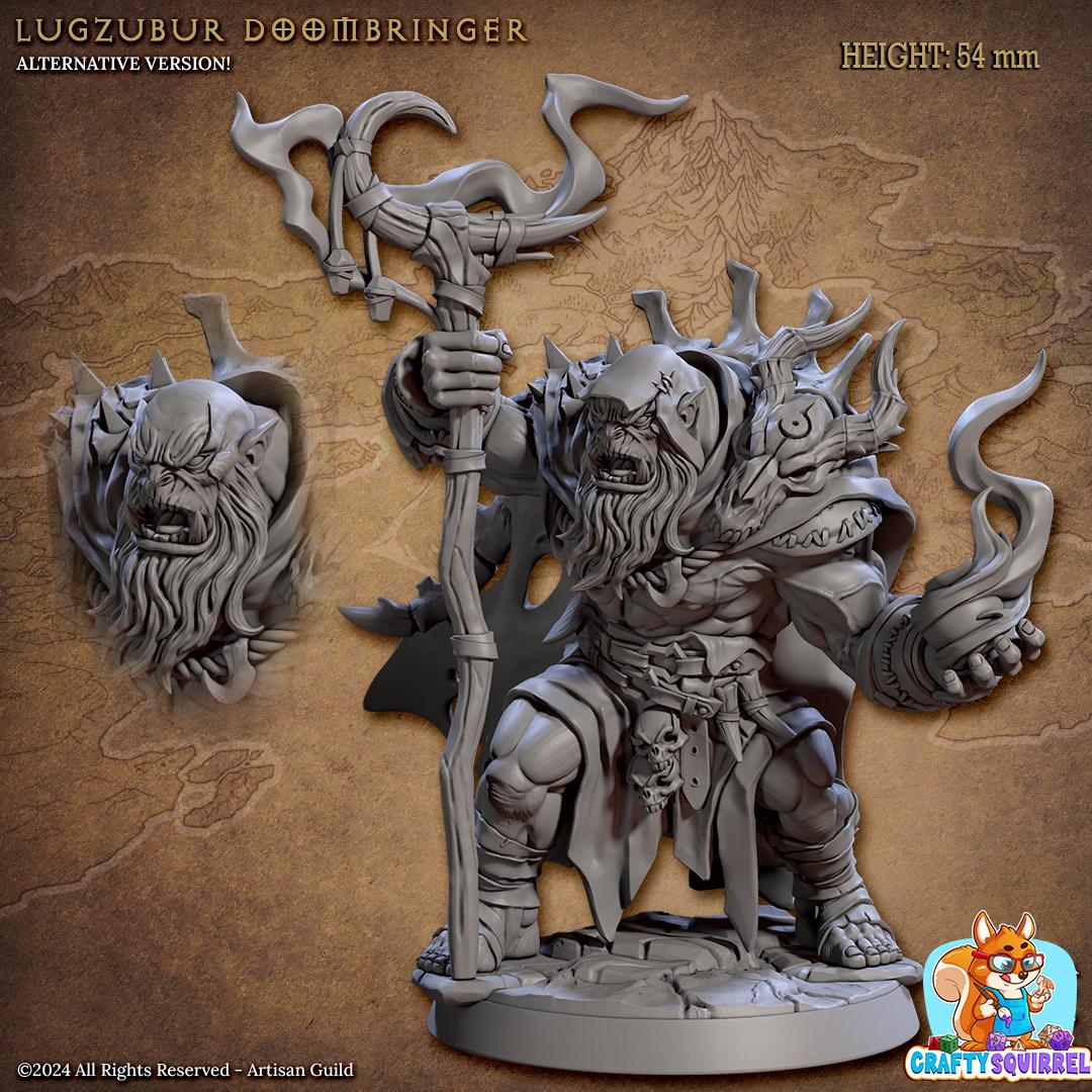 Lugzubur Doombringer, Ork Hero, Orc Shaman, Blackrag Orcs, Artisan Guild