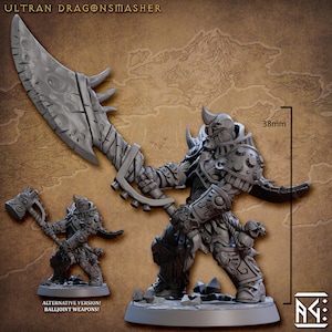 Ultran Dragonsmasher,  DnD Miniature, Golem Simulacra, Artisan Guild