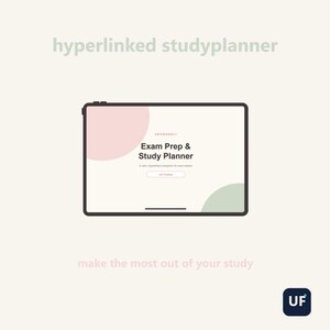 GoodNotes Digital Study Planner | Hyperlinked iPad Exam Prep | College Student Revision Tracker | Undated Schedule PDF Download