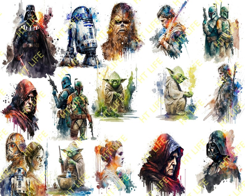 Poster Yoda Selfie Star Wars 14x20 Pouces - Impression Giclée - Avec Ou Sans Cadre
