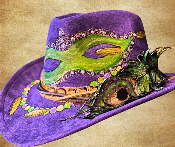 Mexican sequin leather hand made hat mask p271503_2.jpg main image 4