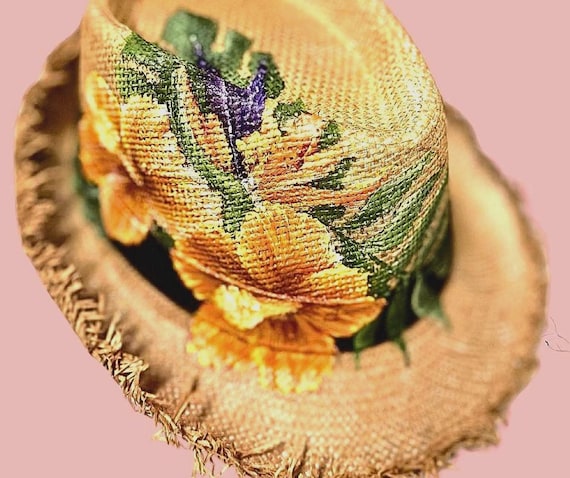 Handpainted Hat Great For Festivals Or Cruises Hand painted Hats, Purses and Art by Yaya Kieu (@yaya.kieu  main image 2