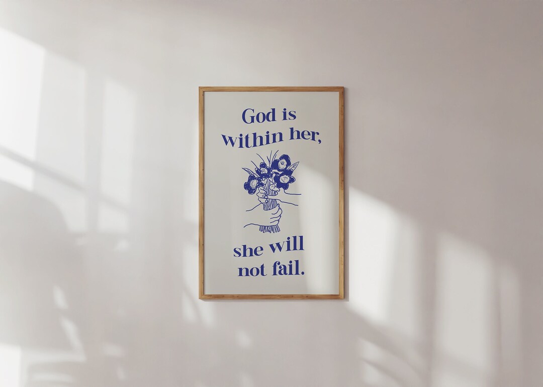 GOD WITHIN HER Digital Download Modern Christian Print Christian
