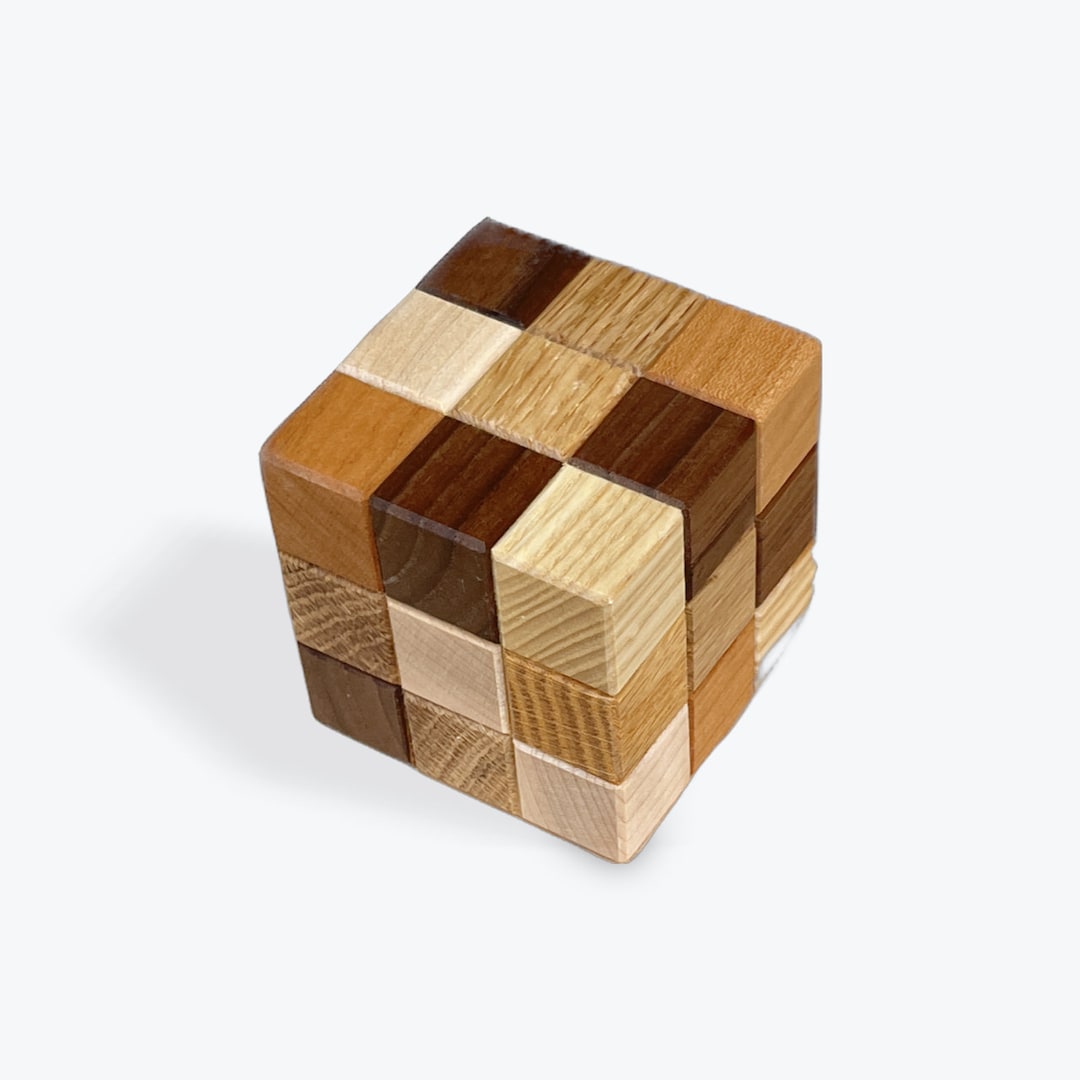Wooden Rubiks Cube Decorative Only Etsy