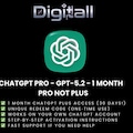 ChatGPT pro not plus- GPT-5.2 - 1 Month Account - 100% Private | Full Access & Support