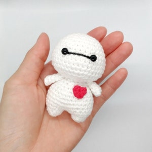 Mini Baymax Crochet Pattern | Big Hero 6 | Amigurumi Pattern PDF | Amigurumi Keychain Toy Doll Animal Crochet Pattern | Friendly Amigurumi