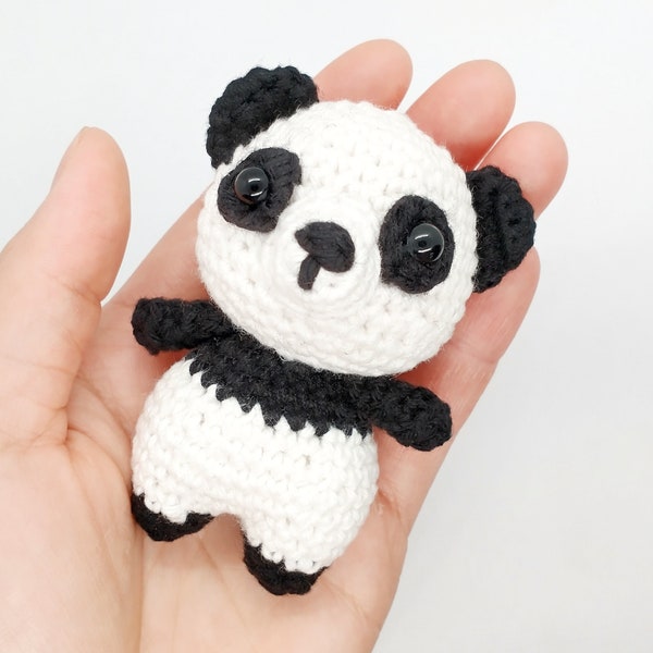 Mini Panda Crochet Pattern | Amigurumi Pattern PDF | Amigurumi Keychain Toy Doll Animal Crochet Pattern | Friendly Amigurumi