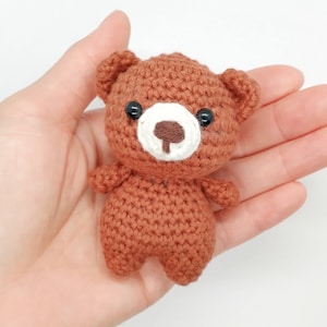 Mini Bear Crochet Pattern | Amigurumi Pattern PDF | Amigurumi Keychain Toy Doll Animal Crochet Pattern | Amigurumi crochet pattern bear