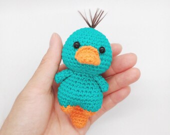 Mini Perry das Schnabeltier Häkelanleitung | Amigurumi Anleitung PDF | Amigurumi Schlüsselanhänger Spielzeug Puppe Tier Häkelanleitung | Freundliches Amigurumi