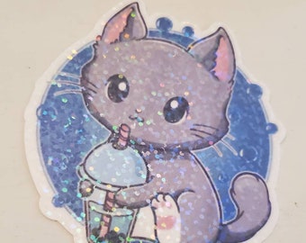 Quot;Bubble Tea Cat" Sticker For Sale By Science-nerd