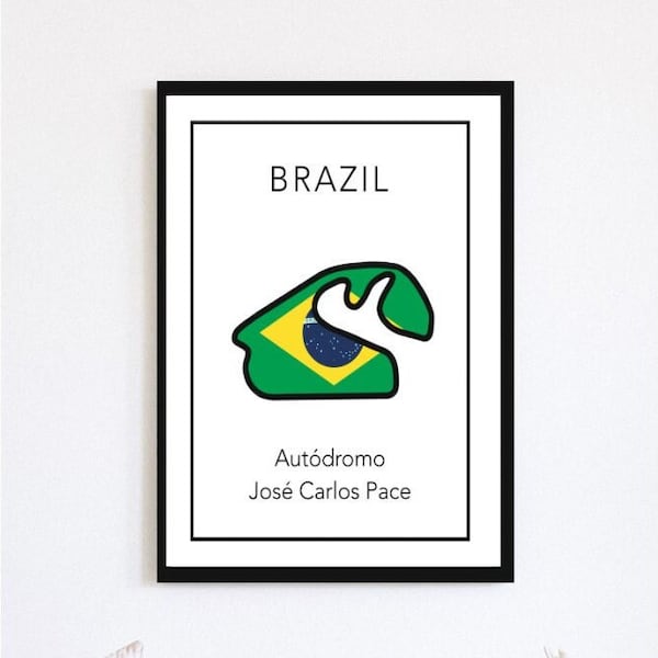 BRAZIL Formula 1 2023 | Formula 1 2023 Calendar | F1 | Poster | Flags | Tracks | Racing | Printable Wall Art | Digital Download
