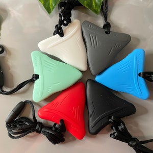 Shark tooth Chewelry pendant, adhd, autism, anxiety necklace, sensory necklace, adult chew necklace, nursing necklace