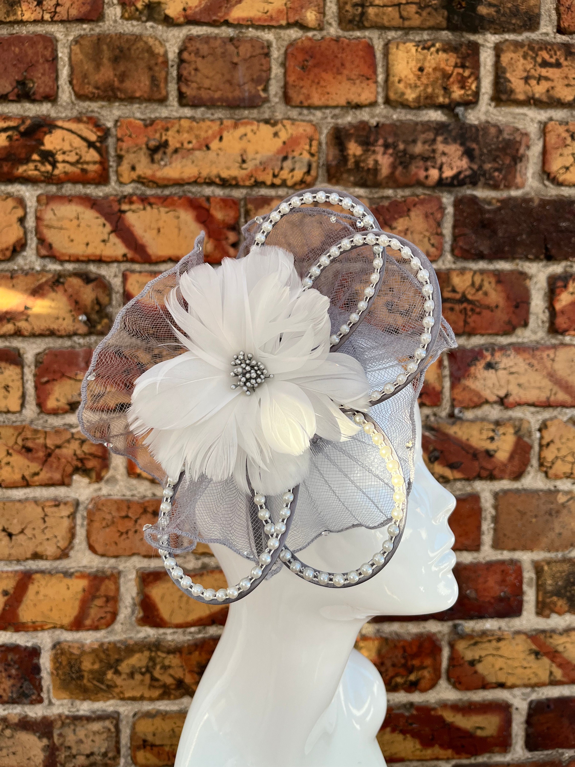 Fascinator Floral Mesh in White New Women main image 2