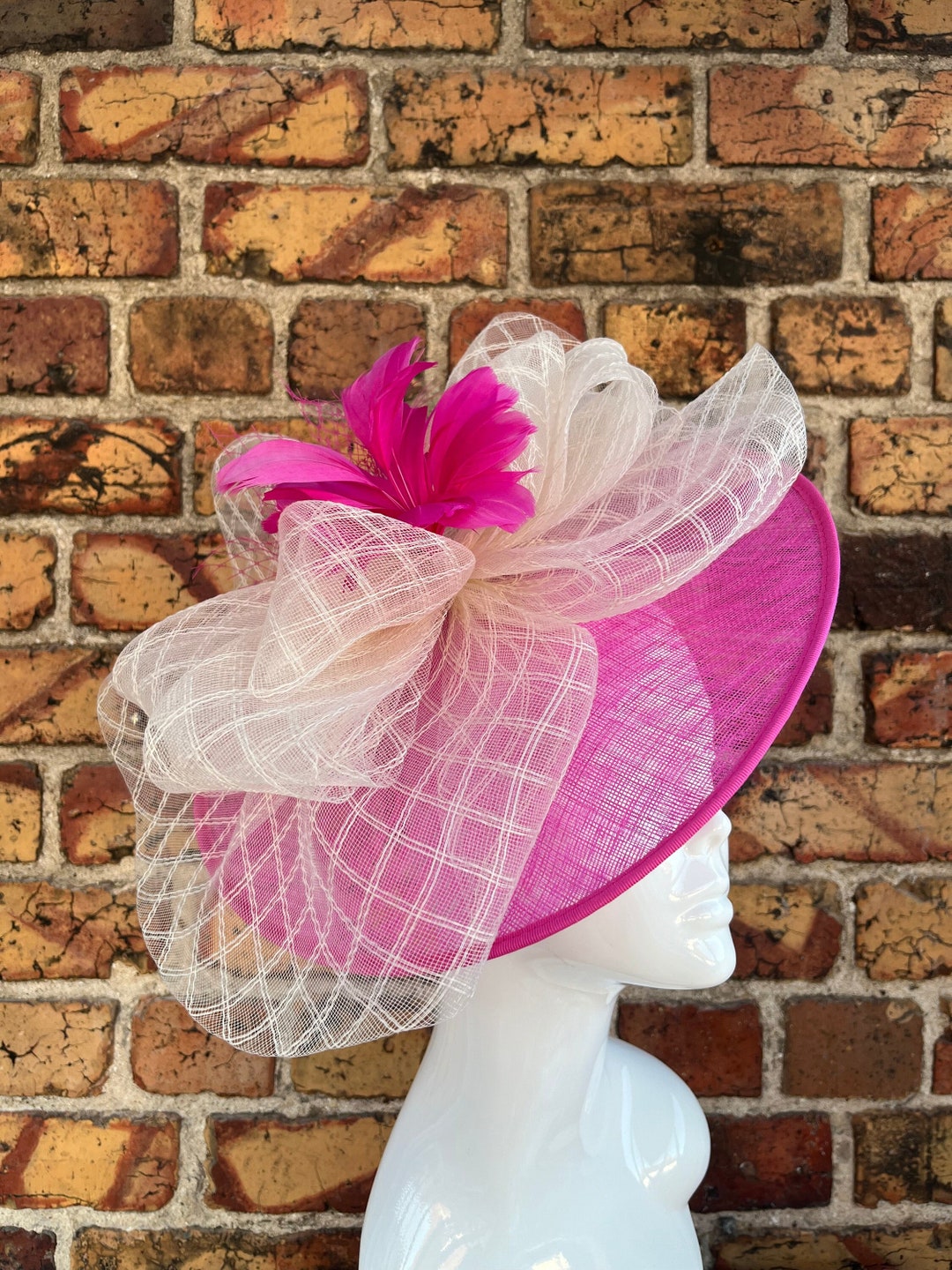 Handmade pink Italian Kreisi Couture Fascinator M designer il_1080xN.6991044944_hsq0.jpg main image 3