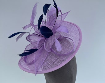 Elegant Purple and Blue Feather Fascinator Purple Feather Fascinator Hat: Derby, Wedding, Tea Party - Etsy main image 4