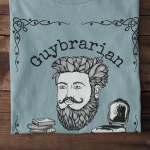 Camiseta Guybrarian Funny Librarian, Camiseta Unisex, Camiseta Clásica, Algodón Suave