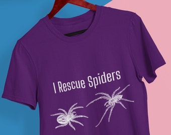 I Rescue Spiders T-Shirt, Spider T-shirt, Unisex, Klassiek T-shirt, Zacht Katoen