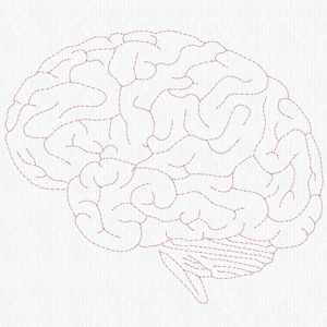 Human Brain Embroidery Design